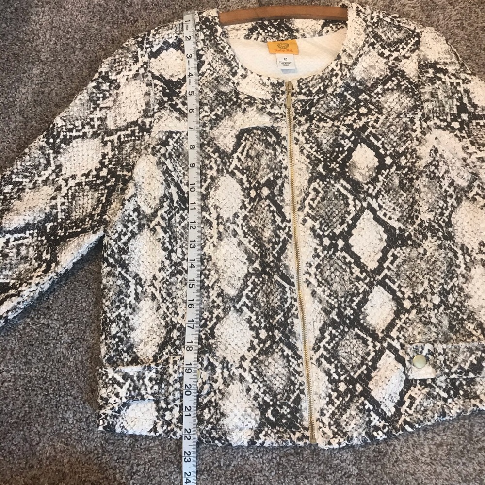 Ruby Rd. Snake Skin Design Jacket Size 12 - Picture 5 of 6